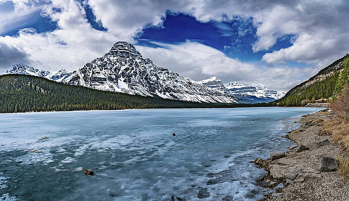 Canada Wall Art featuring the photograph Frozen Water Fowl Lake Icefield Parkway Alberta Canada by Tommy Farnsworth