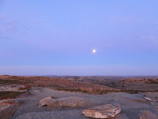 Sky Photograph - Full Moon Setting From Buck Hill by Amanda R Wright