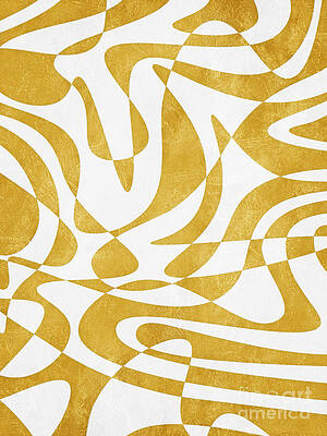 Swirling Yellow Patterns Wall Art