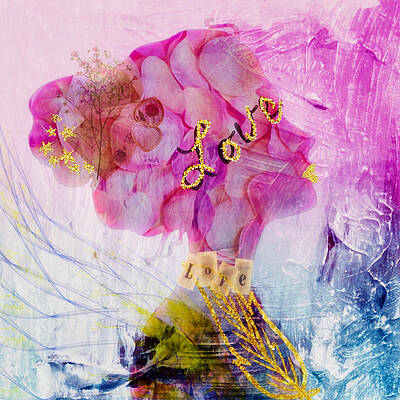 Abstract Digital Art - Funny Valentine by Canessa Thomas
