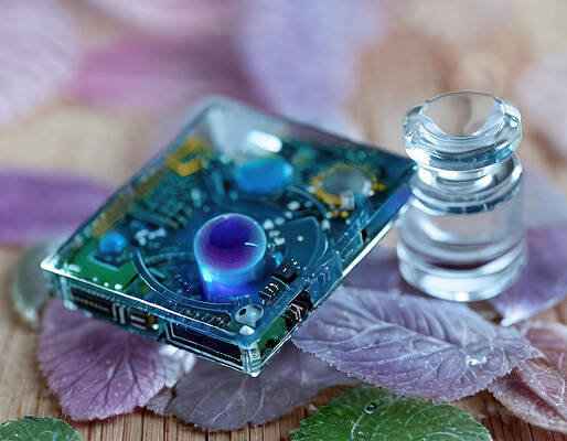 Organic Wall Art featuring the digital art Fusion Circuit by Eris And AI