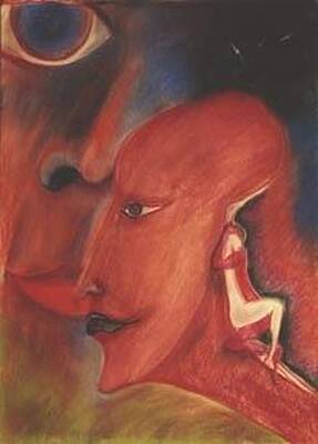 Esoteric Wall Art featuring the pastel Gaian Fertility by Raymond Fernandez