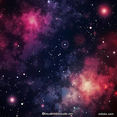 Design Wall Art featuring the digital art Galaxy Pattern With Stars And Nebula No 1 by Andre Petrov