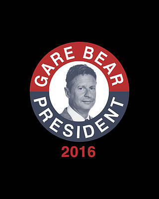 Party Wall Art featuring the digital art Gar Bear Gary Johnson by Flippin Sweet Gear