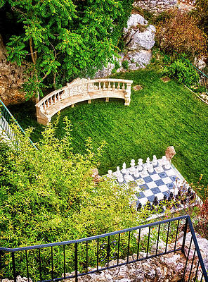 Wall Art featuring the photograph Garden Chessboard - Eze, France by Tatiana Travelways