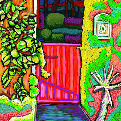 Garden Wall Art featuring the painting Garden Gate by Rod Whyte