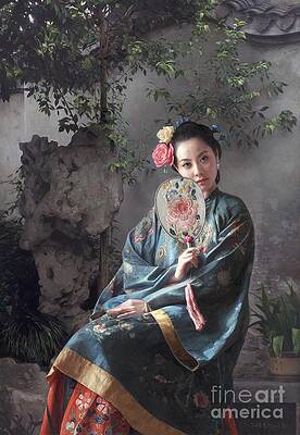 Emotional Wall Art featuring the painting Garden by Mingyue Wang
