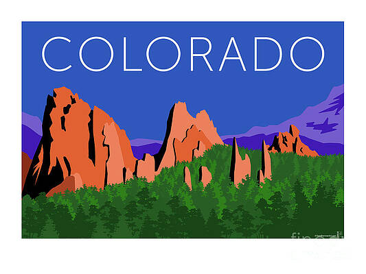 Digital Art - Garden Of The Gods Blue by Sam Brennan