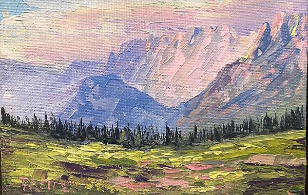 Garden Wall From Logan Pass Print