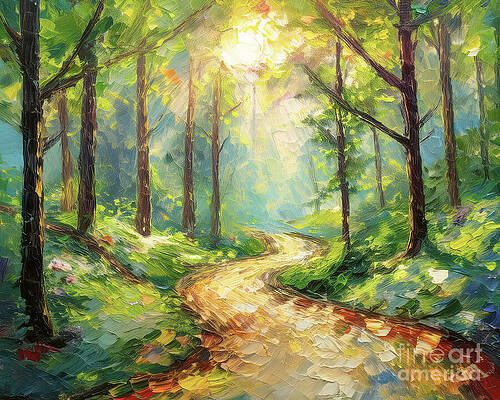 Summer Digital Art - Garfield Nature Trail by Macro Abundance