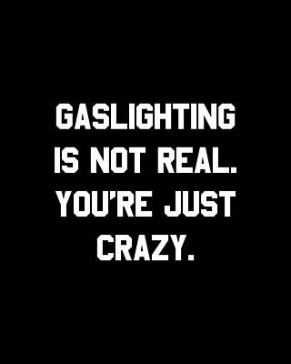 Not Wall Art featuring the digital art Gaslighting Is Not Real Youre Just Crazy by Flippin Sweet Gear