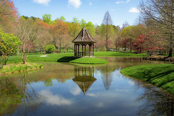 Serene Wall Art featuring the photograph Gazebo In Spring by Cindy Robinson