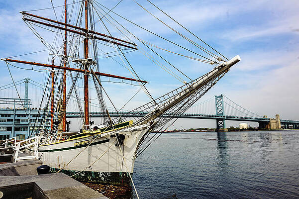 Philadelphia Wall Art featuring the photograph Gazela - Schooner Boat by Louis Dallara