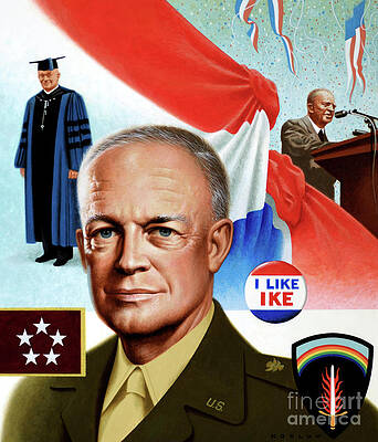Portrait Painting - General Dwight Eisenhower by Howard Koslow
