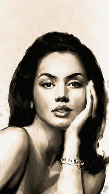 Expression Wall Art featuring the digital art Ana De Armas, Knock Knock by Gradify Creations