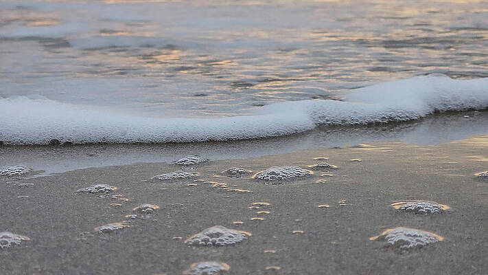 Gentle Waves on Sandy Shoreline Wall Art