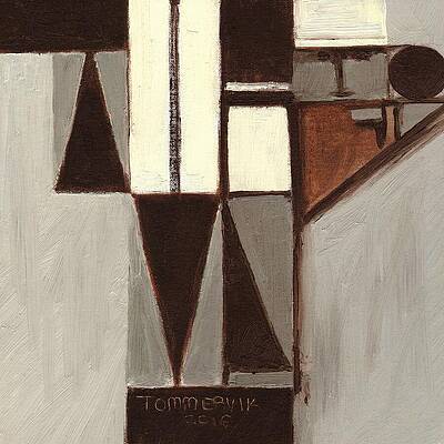 Geometric Wall Art featuring the painting Geometric Baseball Pitcher Art Print by Tommervik