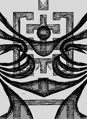 Drawing - Geometric Juxtaposition by Rafael Salazar
