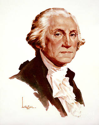 Historical Figures Painting - George Washington - Signers Of The U.S. Constitution by Lyle Tayson