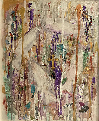 Colorful Wall Art featuring the mixed media Ghost Fish by Susan Orosz