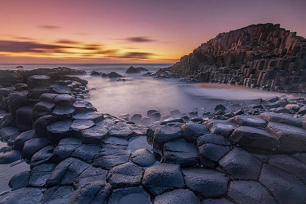 Sunset Photograph - Giant's Causeway Afterglow, Co Antrim, Northern Ireland by Adrian Hendroff