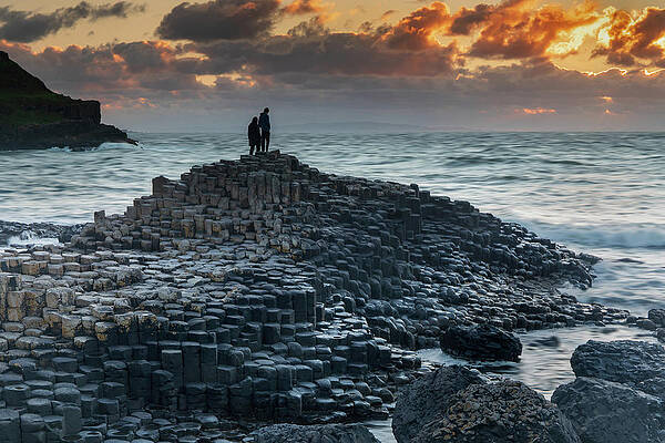 Sunset Photograph - Giant's Causeway Sunset, Co Antrim, Northern Ireland by Adrian Hendroff