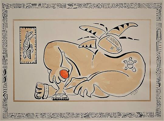 Puerto Rico Wall Art featuring the painting Gigante Caribeno China De Las Marias by Oscar Ortiz