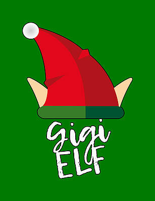 Xmas Wall Art featuring the digital art Gigi Elf Christmas Costume by Flippin Sweet Gear