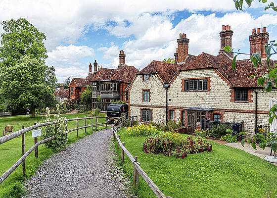 Charming English Village Houses Wall Art