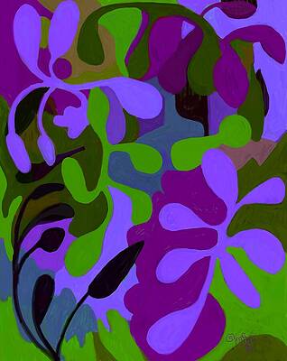 Abstract Wall Art featuring the painting Gilligans by Sonja Kraft