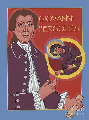 Halo Wall Art featuring the painting Giovanni Battista Pergolesi 344 by William Hart McNichols