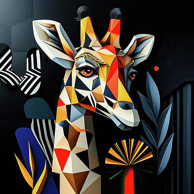 Digital Art - Giraffe Artwork 2 by Gian Smith