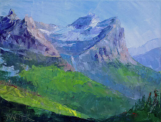 Glacier National Park Painting - Glacier In July by Raette Meredith
