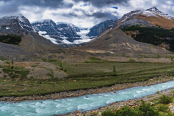 Canada Wall Art featuring the photograph Glacier View Icefield Parkway Roadside Stop Jasper Canada by Tommy Farnsworth