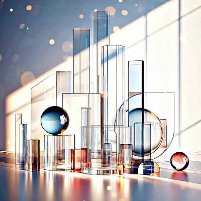 Vibrant Digital Art - Glass And Light by David Manlove
