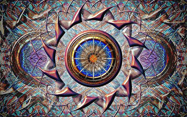 Geometric Digital Art - Glass Blower by David Manlove