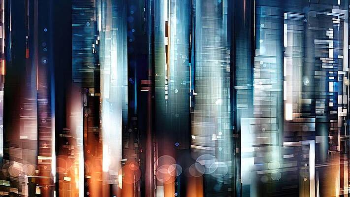 Modern Digital Art - Glass City 3 by David Manlove