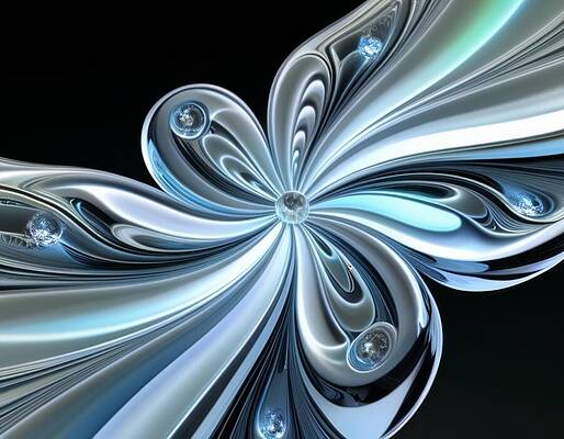 Abstract Wall Art featuring the digital art Glass Knot by Eris And AI