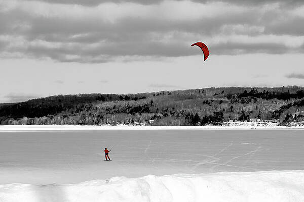 Michigan Photograph - Gliding At South Bay by Vi Ray