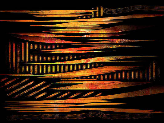 Wall Art featuring the digital art Glow Stack by Marina Flournoy