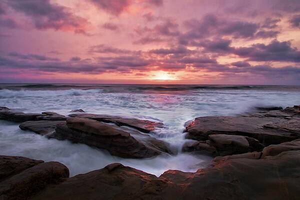 Sunset Photograph - Glowing Wind N Sea by American Landscapes