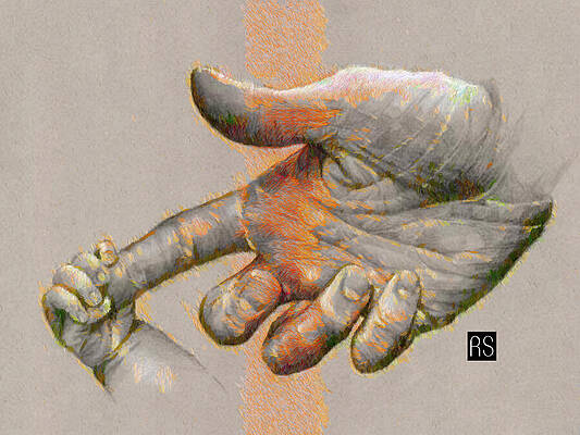 Drawing - God Given Love by Rafael Salazar