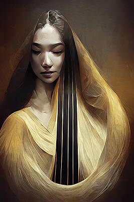 Abstract Digital Art - Goddess Of Music 2 by Ron Weathers