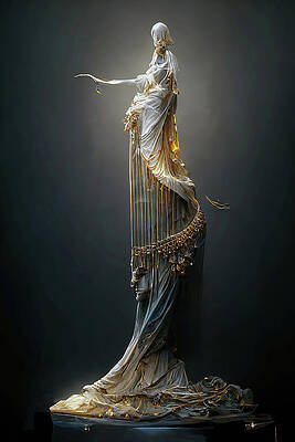 Abstract Digital Art - Goddess Of Music 4 by Ron Weathers