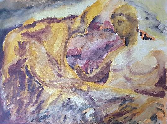 Wall Art featuring the painting Gods Of Olympus by Enrico Garff