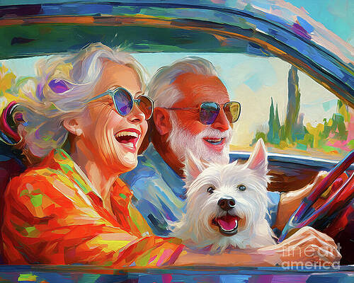 Summer Digital Art - Going For A Ride by Macro Abundance