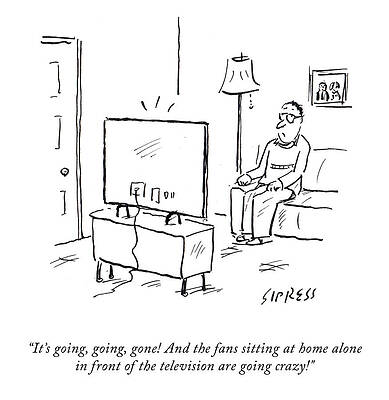 Alone Drawing - Going, Going, Gone by David Sipress