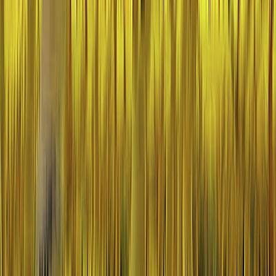 Wall Art featuring the digital art Golden Aspen Abstract by Rebecca Herranen