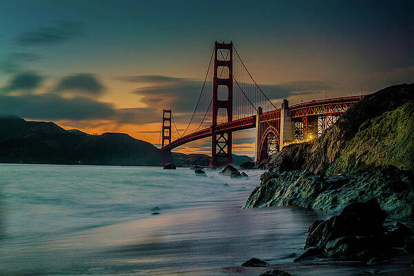 Architecture Wall Art featuring the photograph Golden Gate Bridge by Printed View