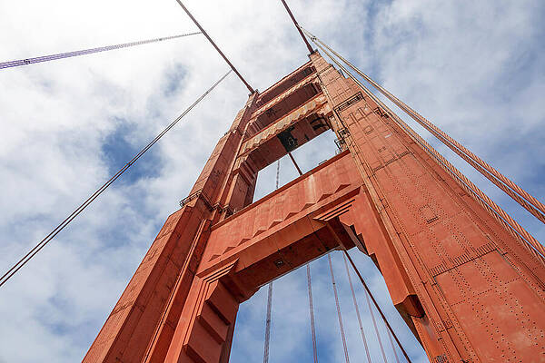 California Photograph - Golden Gate Bridge Tower View by John Twynam